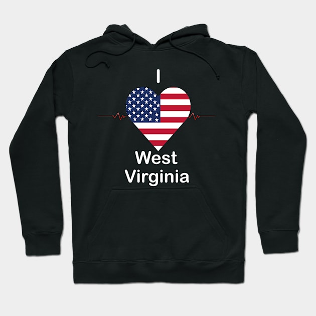 I love West Virginia Hoodie by FUNEMPIRE